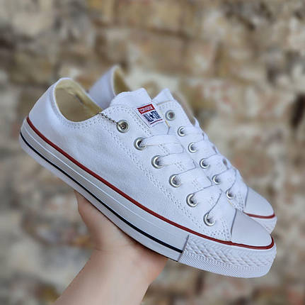Converse Chuck Taylor All Star White кеди конверси низькі літні, фото 1