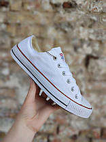 Converse Chuck Taylor All Star White кеди конверси низькі літні, фото 3