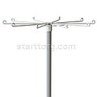 Стійка обертова TWIG-13 розбірна Н1300 D470/540. Торгова стійка – вертушка. Торгове обладнання рейл для ременів у магазин, фото 3