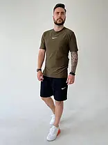 Чоловічий літній базовий костюм Nike футболка + шорти, S-XXL розміри, фото 3