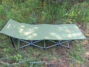 Розкладачка стальна до 120кг похідне ліжко туристичне з чохлом Ranger Military Forest RA 5517