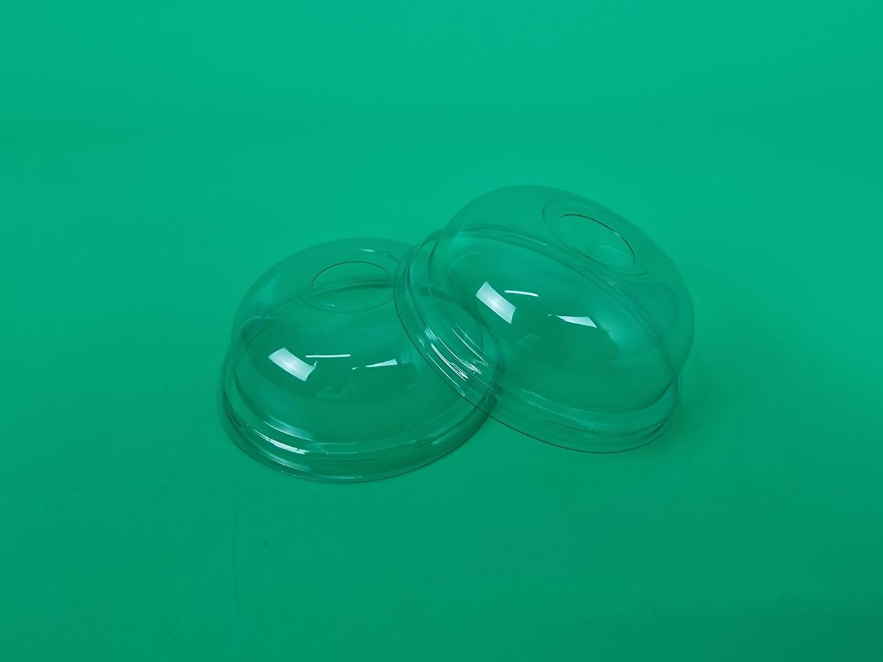 Кришка купольна з отвором для склянки РЕТ (320,420,350NEW,250NEW) NEW (нова) (100 шт.), фото 1
