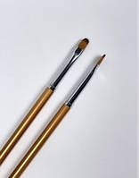 Пензлик YiKou №6 для гелю (гірчична ручка)