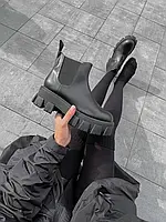 Женские ботинки Prada Monolith brushed leather Chelsea boots