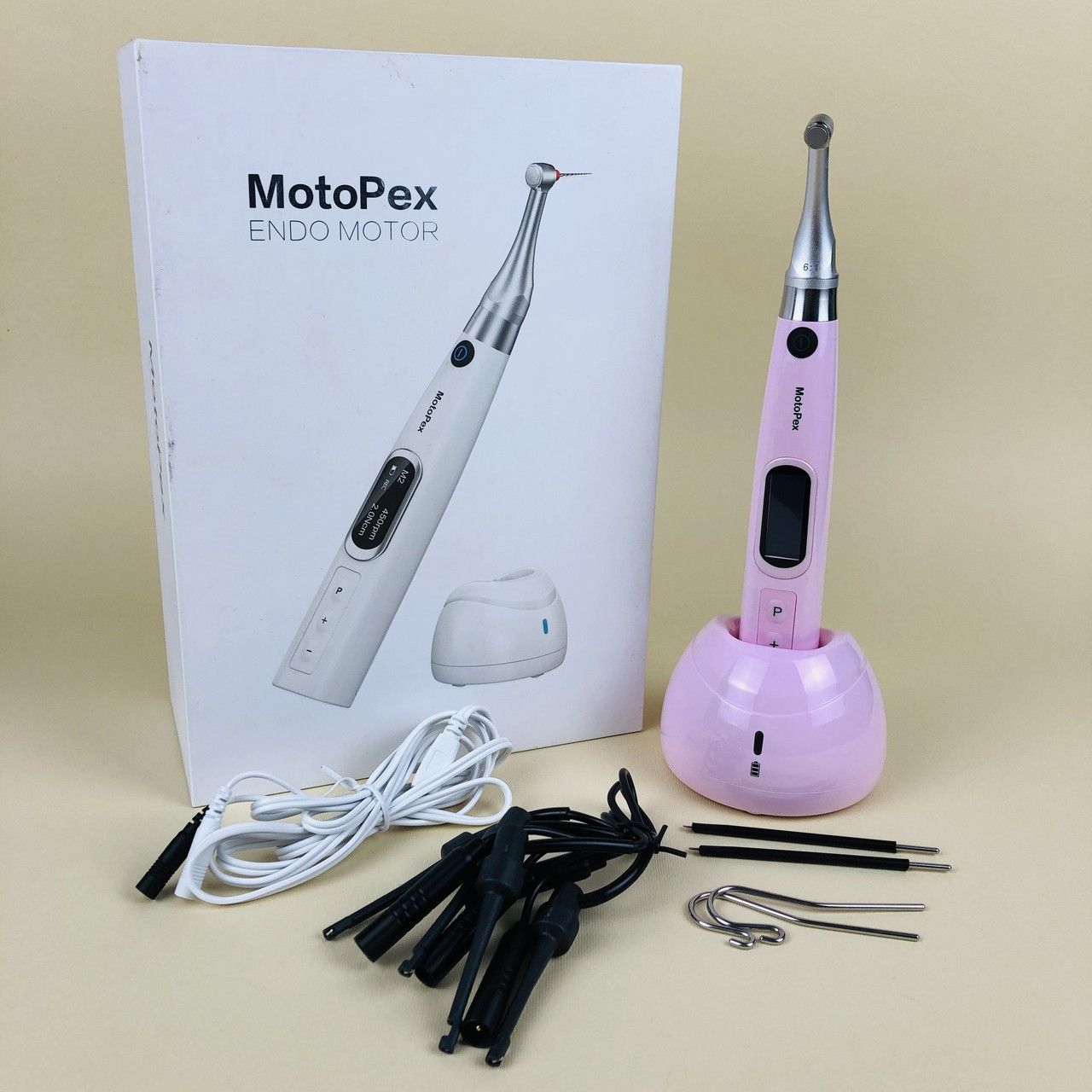 Ендомотор Woodpecker Motopex рожевий, вбудований апекслокатор