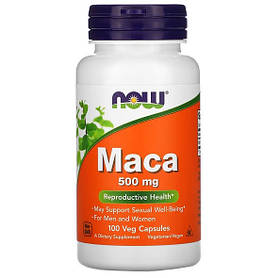 NOW Foods Мака (Maca) 500 мг 100 веганських капсул