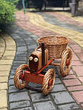 Квітник « Трактор» плетений з лози., фото 2