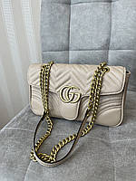 Сумка Gucci бежева жіноча