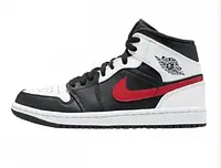 Кроссовки Nike Air Jordan 1 Mid "Black Chile Red/White"