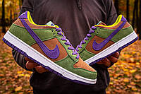 Кроссовки мужские Nike SB Dunk Veneer, Найк СБ Данк замшевые, прошиты. код IN-1157