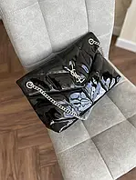 Yves Saint Laurent Puffer Big  Silver Black