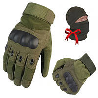 Тактические перчатки с закрытыми пальцами + Подарок Тактическая мужская балаклава