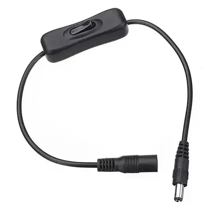 Кнопка з роз'ємом 5.5x2.1mm. Вимикач для освітлення акваріума., фото 1