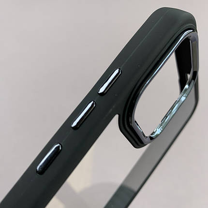 Чохол для Xiaomi Redmi А1 прозорий чохол з кольоровою окантовкою на телефон сяомі редмі а1 чорний l1n, фото 2