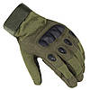 Тактичні рукавички із закритими пальцями + Подарунок Балаклава бафф для ЗСУ, фото 5