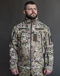 Тактична куртка демісезонна Soft shell мультикам Куртка військова MILIGUS "Patriot" камуфляжна
