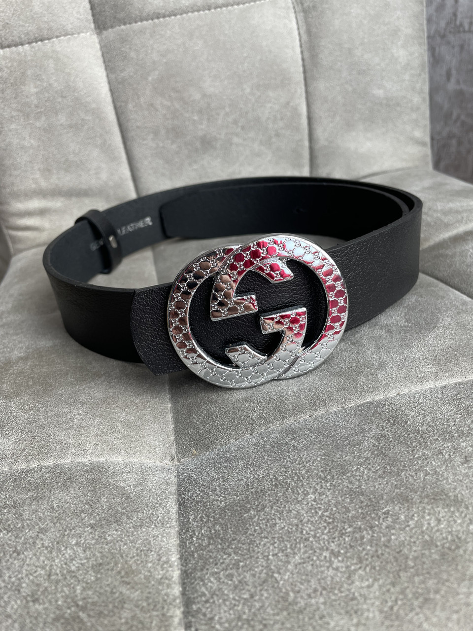 Ремінь Gucci жіночий чорний із натуральної шкіри