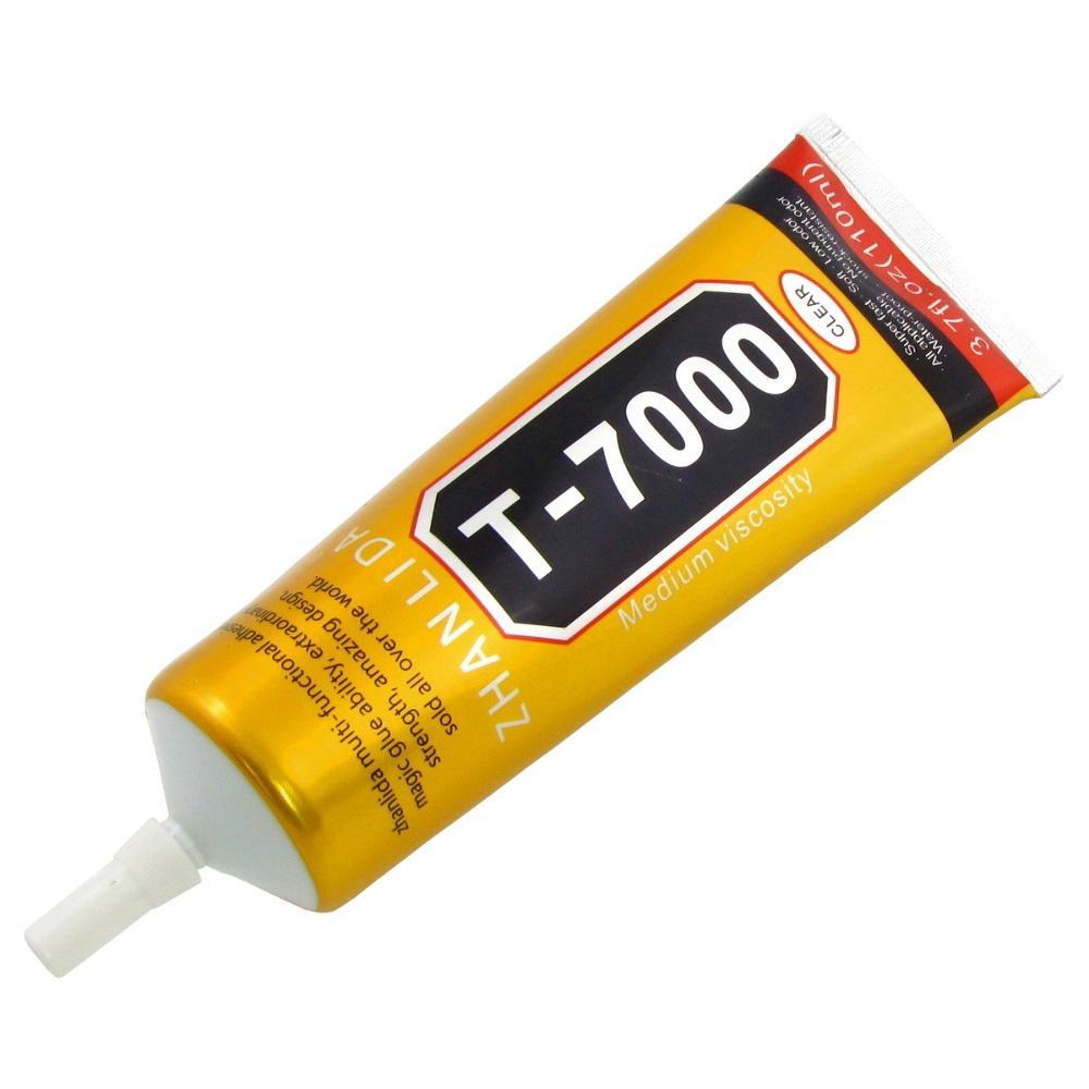 TU TU Клей силиконовый T-7000, чёрный, 110ml, в тюбике с дозатором