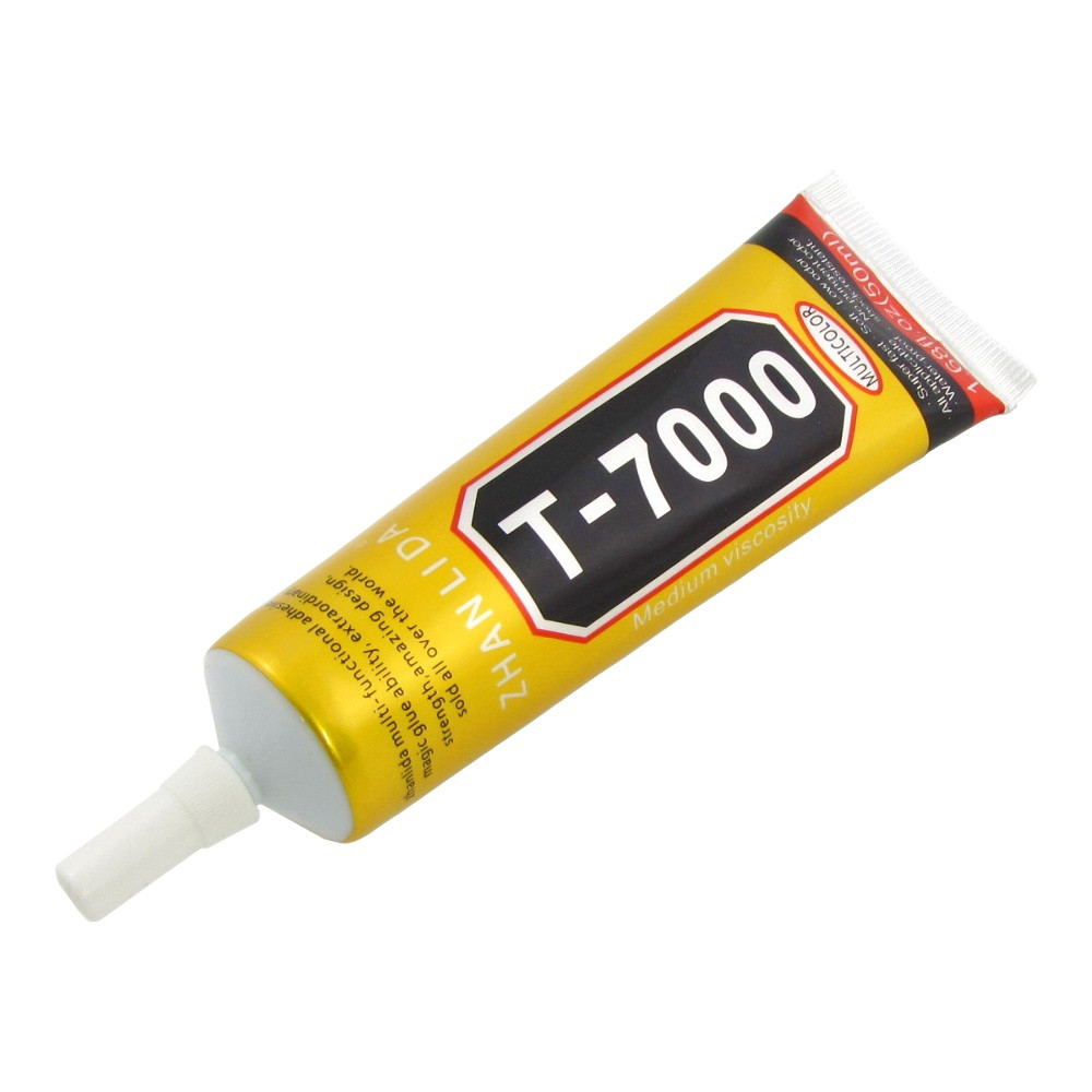 TU TU Клей силиконовый T-7000, чёрный, 50ml, в тюбике с дозатором