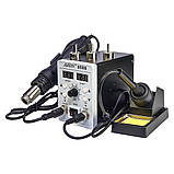 TU  TU Паяльная станция Aida 8586, фен, паяльник с нагревательным элементом Hakko, цифровая индикация, фото 3