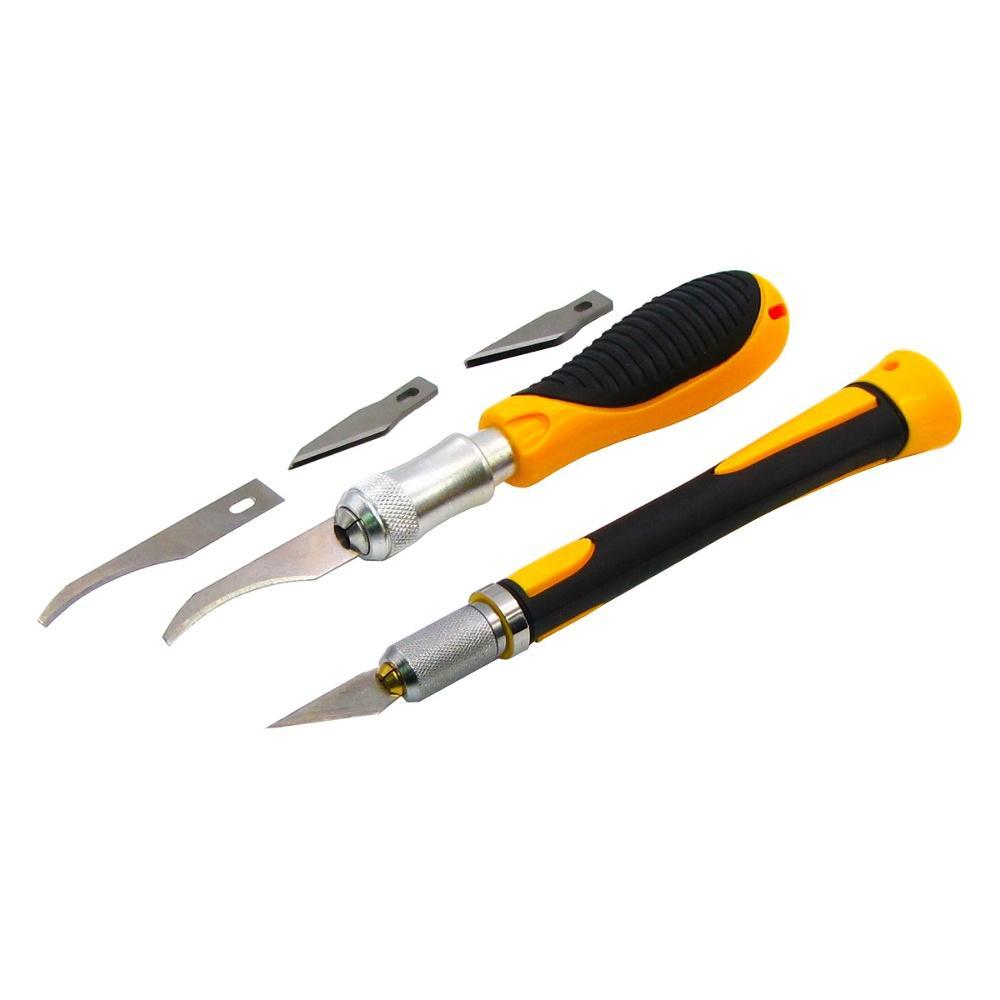 TU  TU Набор скальпелей WLXY WL-9303AB (нож d=8mm с лезвиями 11 - 11шт; нож d=10mm с серповидными лезвиями - 2шт)