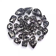 Стразы в серебряных цапах Black Diamond *50 шт