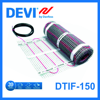 Нагрівальний мат DEVI з тефлоновою ізоляцією двожильний 1,5 м. кв.