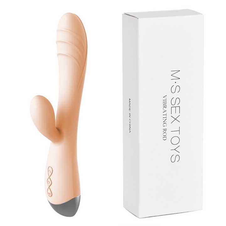 Вібратор кролик для клітора та точки G USB - Бежевий - Вібратори, фото 1