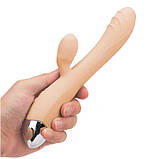 Вібратор кролик для клітора та точки G USB - Бежевий - Вібратори, фото 3