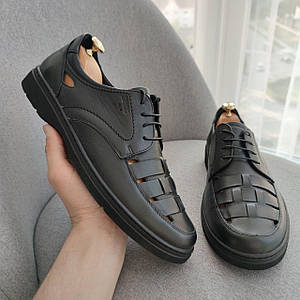 Закриті чоловічі сандалі 100% натуральна шкіра 40 41 розмір