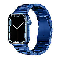 TU  TU Ремешок металлический Hoco iWatch WA10 three-bead 42/ 44/ 45/ 49mm blue