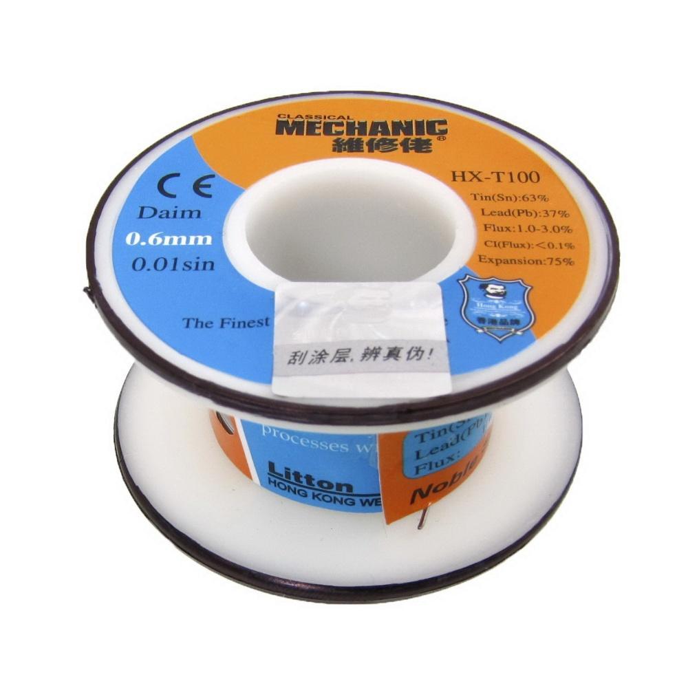 TU TU Припой Mechanic HX-T100 0,6 мм, 55 гр, Sn 63% , Pb 37%