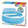 Дитячий надувний басейн Intex 57190 Swim Center 244х216х76 см круглий сімейний із сидінням для дому та дачі, фото 9