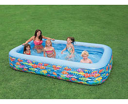 Дитячий надувний басейн Intex 58485 Swim Center 305х183х56 см прямокутний для дому та дачі, фото 2