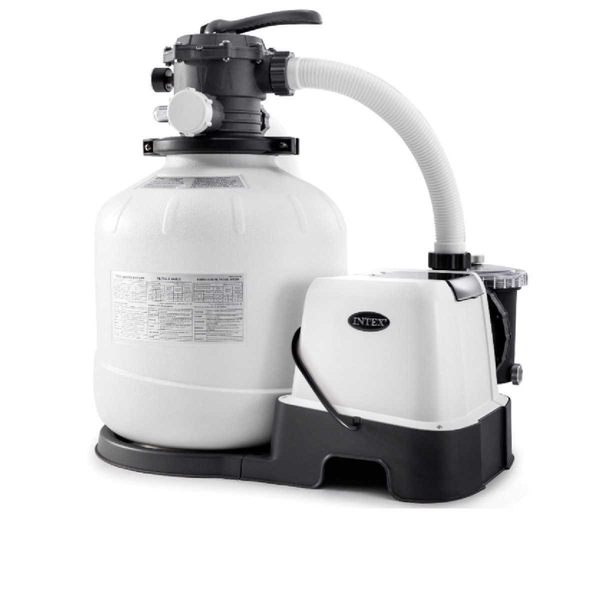 Пісочний фільтр насос Intex 26676 з хлоргенератором фільтраційна установка для басейнів 7900 л/год 23 кг