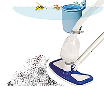 Набір для чищення басейну Bestway 58237 із скімером ручний пилосос для чищення дна, фото 3