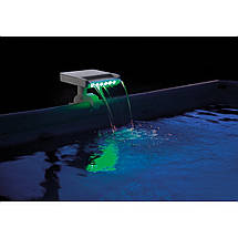 Фонтан з LED-підсвіткою Intex 28090 водоспад для каркасного басейну гідроелектричний, фото 2