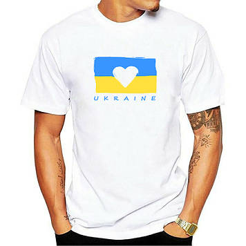 Стильна чоловіча футболка UKRAINE.Патріотична футболка України