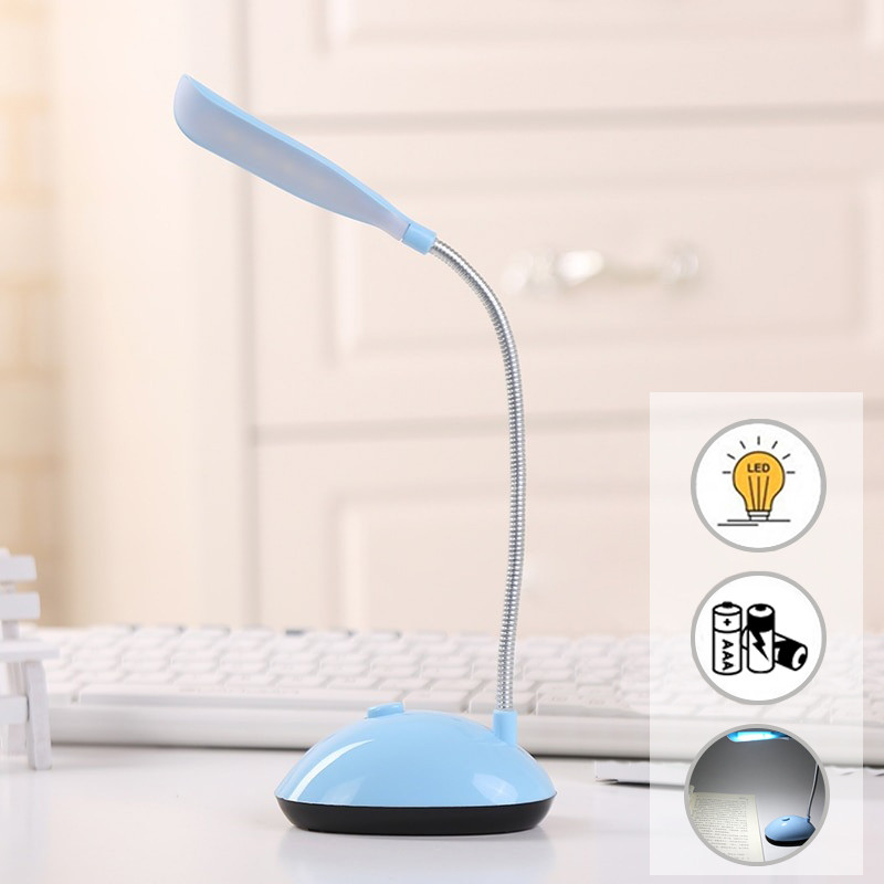 Лампа настільна світлодіодна "LED DESK Light X-7188" Блакитна, LED світильник на батарейках 3хААА