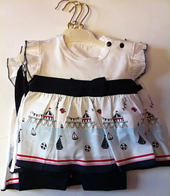 Комплект BEBEMANIA Костюм короткий рукав плаття+бриджі ВМ 6866 Flexi розмір 74-80 см (9-12 місяців)