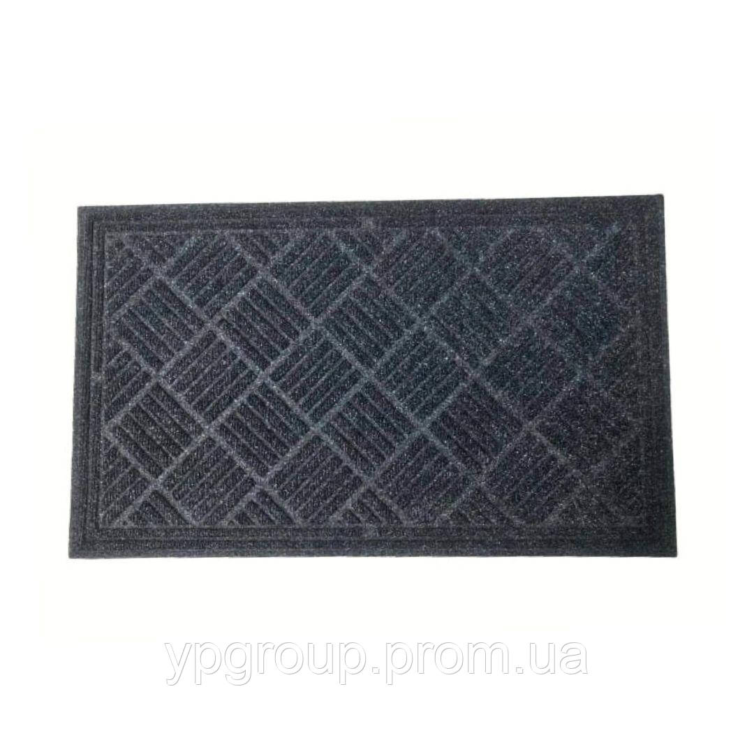Килимок придверний Artimat 45х75 см текстильний на гумовій основі К-702 Сірий
