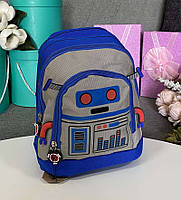 Рюкзак для хлопчика "Робот" розмір 27х21х12 см Синій
