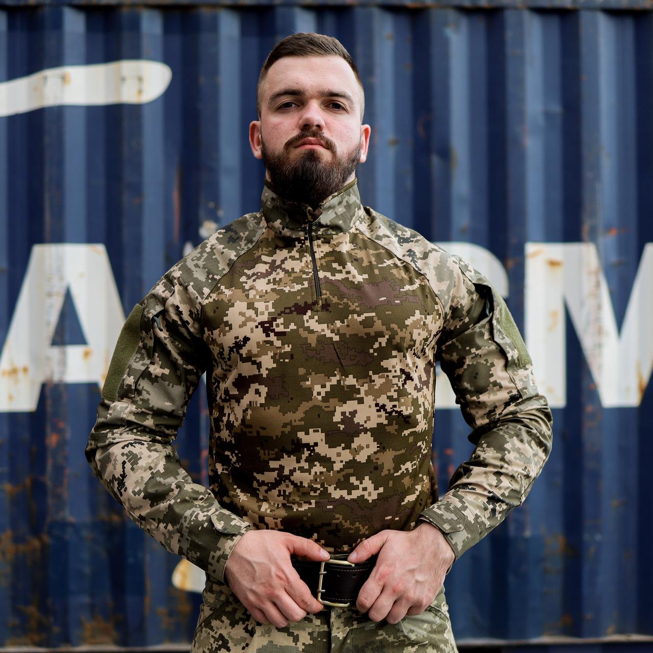 Тактична сорочка Ubacs(Убакс) Grifon піксель ЗСУ ріп-стоп (вафелька) CoolMax, фото 1