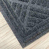 Килимок придверний Artimat 60х90  см текстильний на гумовій основі К-703 Сірий, фото 3