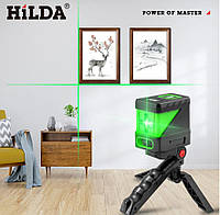 Самовирівнювальний лазерний рівень  HILDA  нівелір  Зелені промені  HILDA