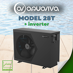 Тепловий насос Aquaviva Model 28T інвертор, 65-120 м3, тепло/холод, 28,1 кВт, -10С, WiFi