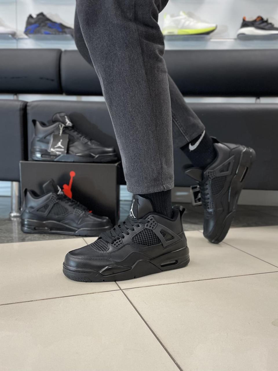 Nike Air Jordan Retro 4 all black ID 1865587112