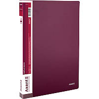 Папка з файлами, дисплей-книга  Axent (A4, 40 файлів, бордовий) 1040-04-A