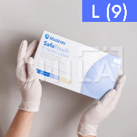 Перчатки латексные (размер L) опудренные 5,5 г/м² Medicom SafeTouch, 100 шт/уп