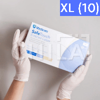 Перчатки латексные (размер XL) опудренные 5,5 г/м² Medicom SafeTouch, 100 шт/уп
